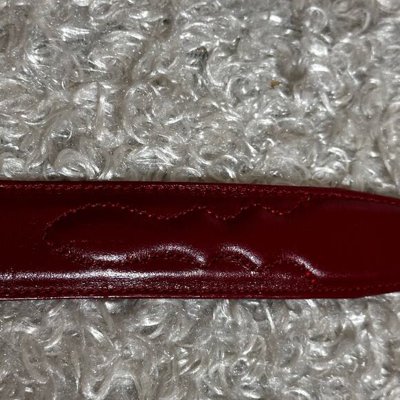Justin Red Cowhide Western Leather Belt Sz 30 - Picture 8 of 13